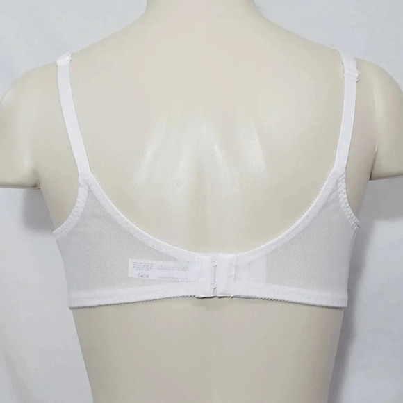 38B Bali 180 0180 Flower Underwire Bra White NEW WITH TAGS - Picture 3 of 5
